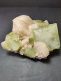 Green Apophyllite Cubes with Peach Stilbite Specimen 1,162g
