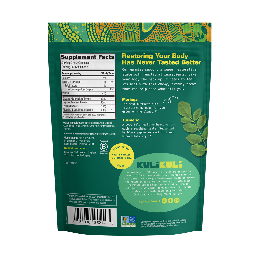 Moringa & Turmeric Superfood Gummies