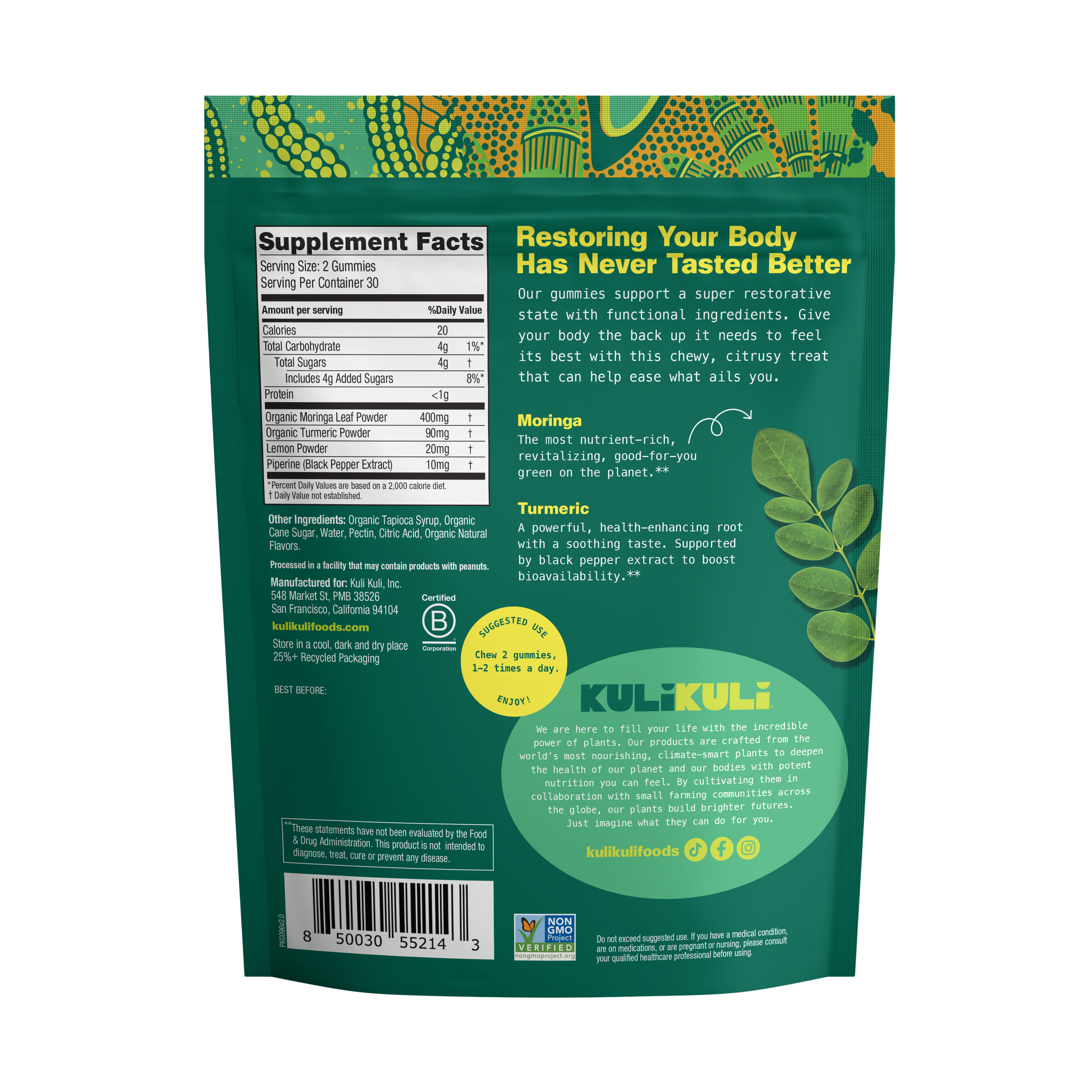 Moringa & Turmeric Superfood Gummies