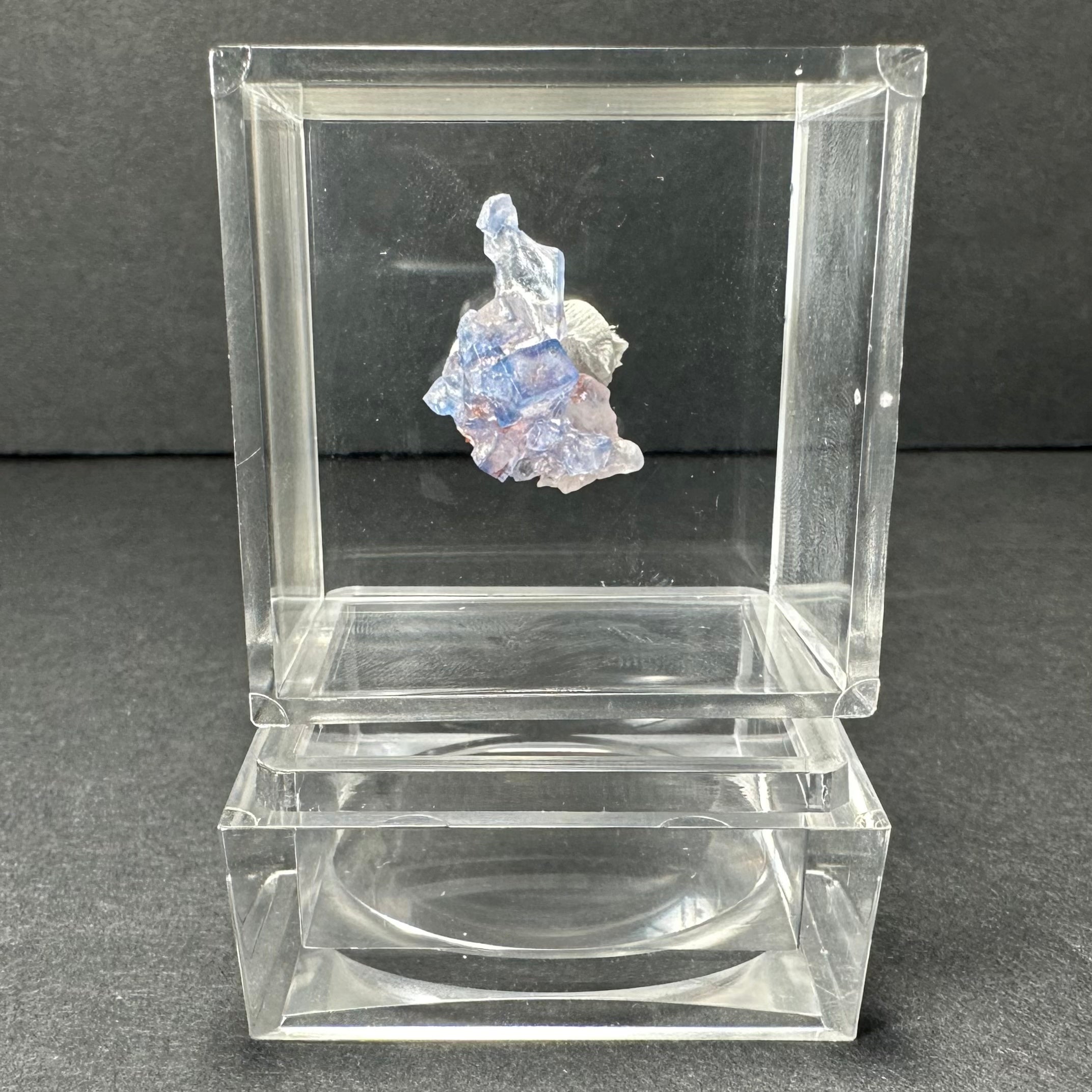 Blue Fluorite Cube, Minerva Mine #1, Hardin Co. Illinois