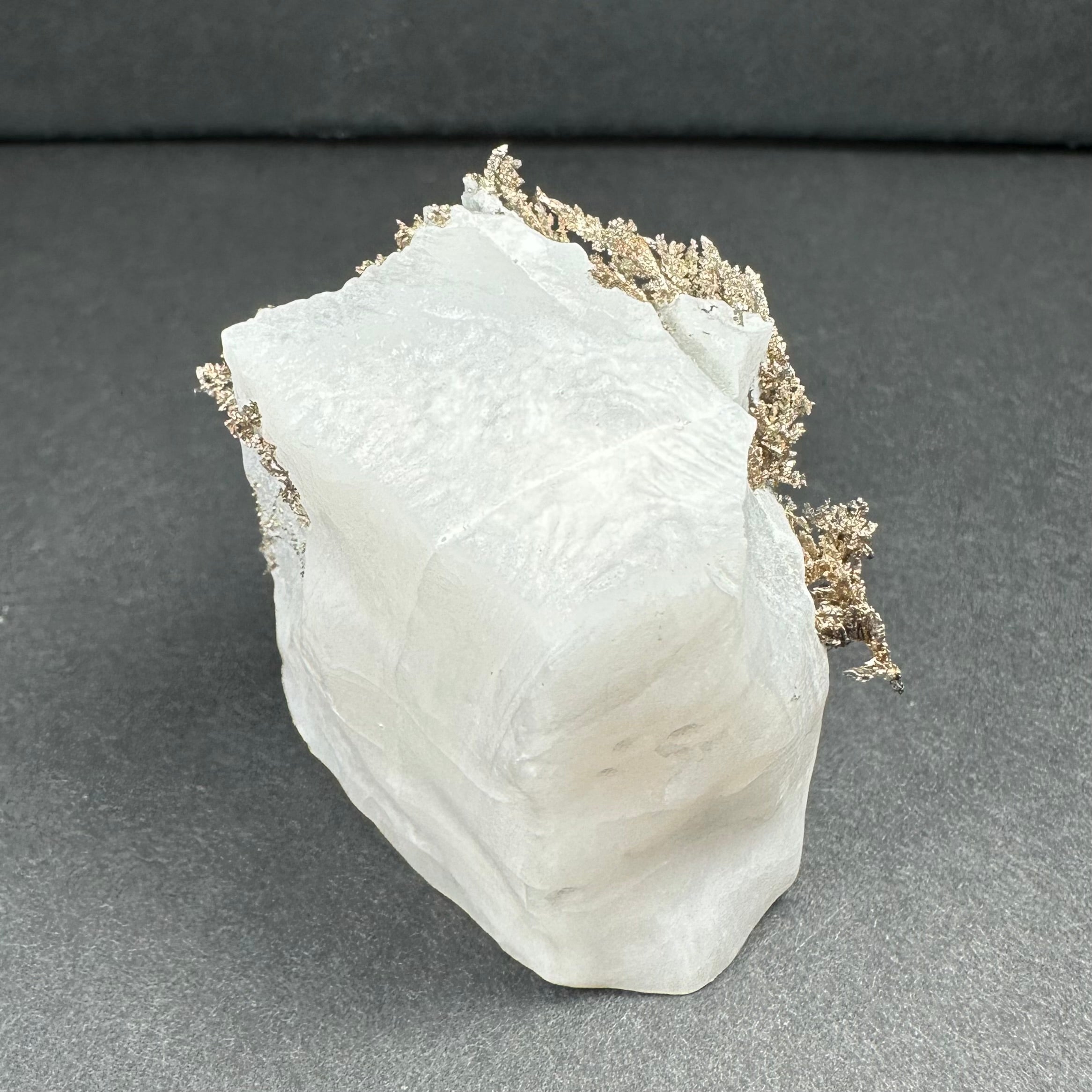 Native Dendritic Silver on Calcite from Morocco