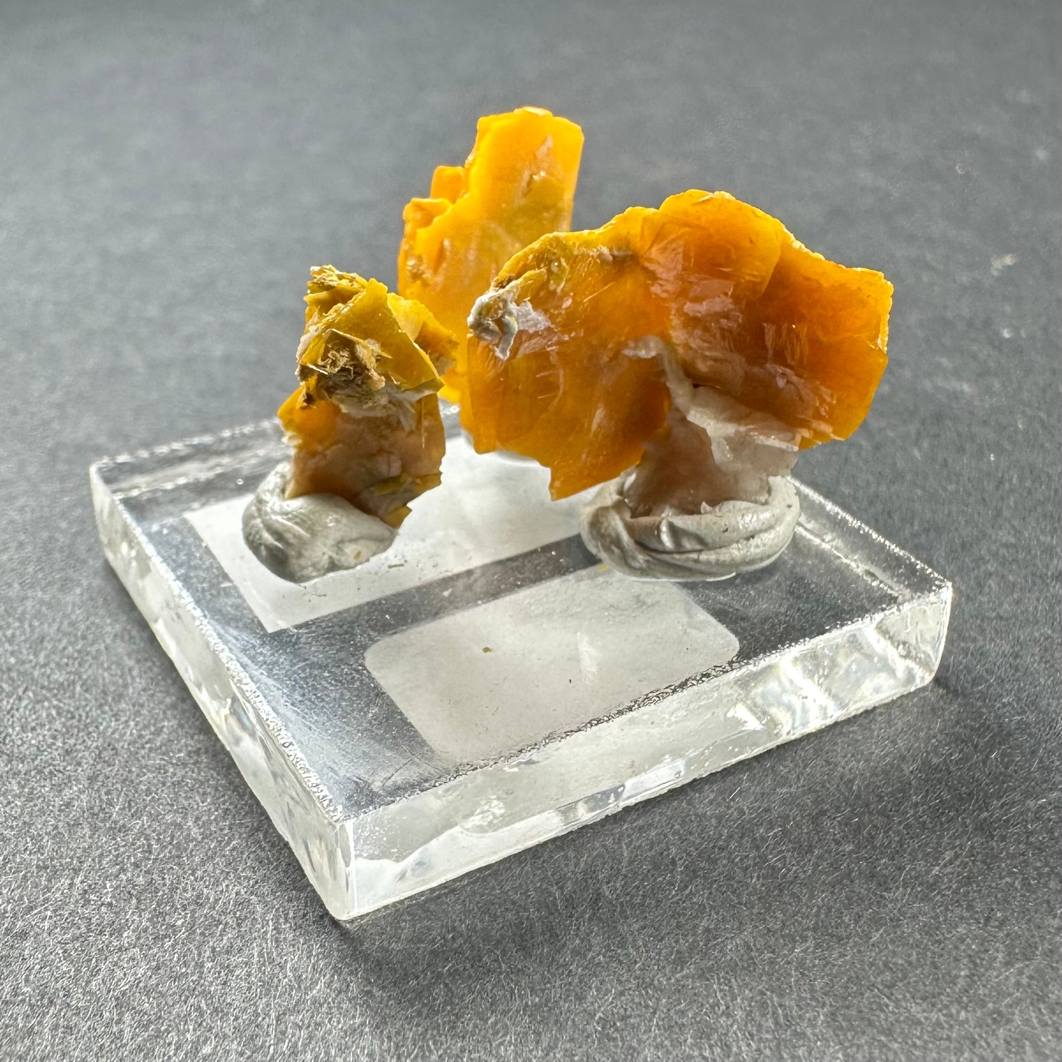 Micro Wulfenite Crystal Cluster