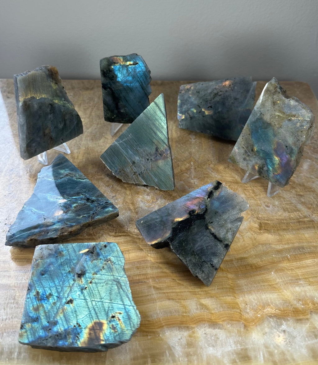 Labradorite Slab Polished on One Side