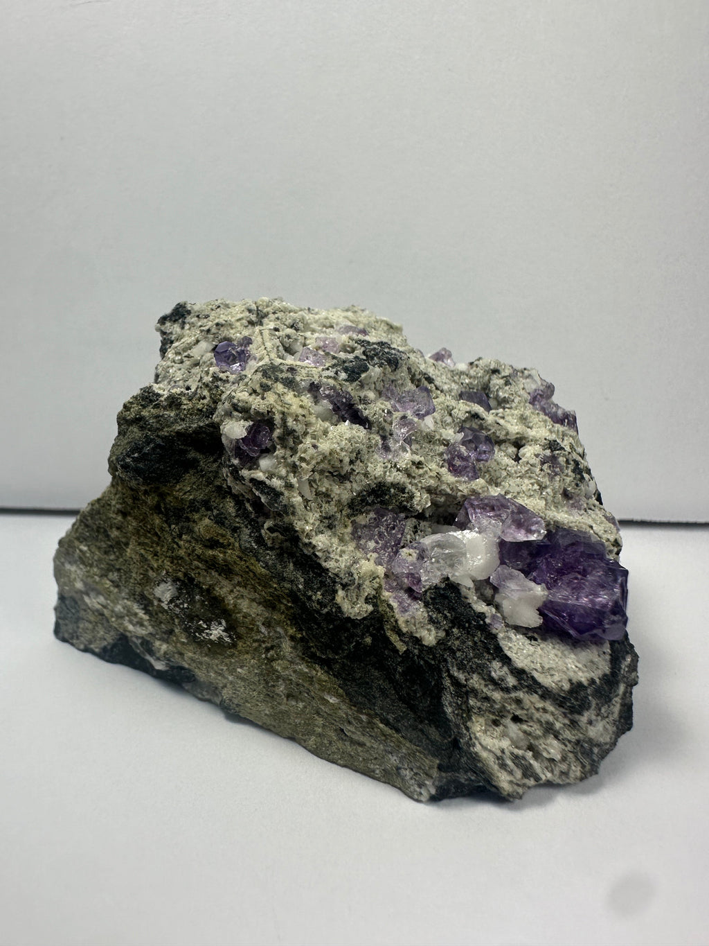 Purple Fluorite Clusters on Matrix