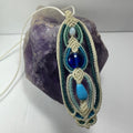 Hand-woven Macrame Necklace Glass Beads