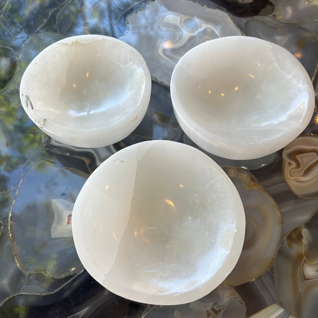 Selenite Bowl 6"